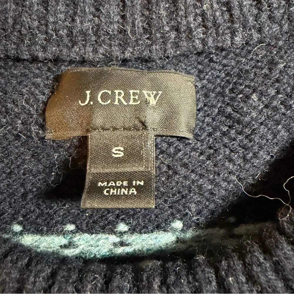 Vintage Y2K J. Crew Wool Fair Isle Sweater Small